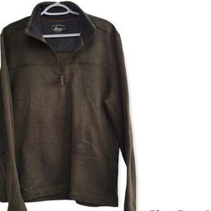 G.H Bass Co Sweatshirt Mens Long Sleeve Sweater 1/4 Zip Large